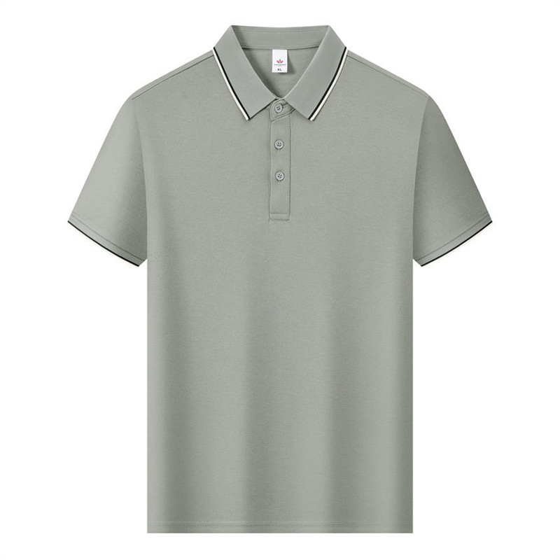 Camiseta de polo de algodón Laisai personalizada camiseta de equipo corporativo transpirable hombre y mujer de color combinado collar de manga corta