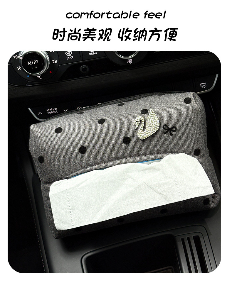 Car Tissue Box, High-End Car Seat Back Tissue Box, Car Armrest Box, Paper Tissue Box, Car Storage Tissue Bag