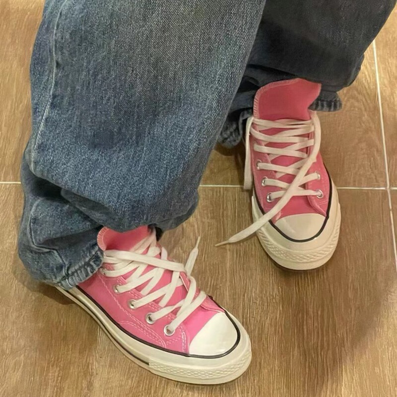 Nagata 1970S Canvas Shoes Campus Classic High-Top Blue Bottom Student Men and Women Same Style Retro Casual Canvas Shoes