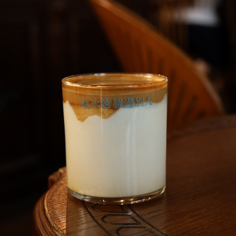 你永远胜过别人~简约ins大容量透明玻璃杯 高级感文艺美式咖啡杯|undefined