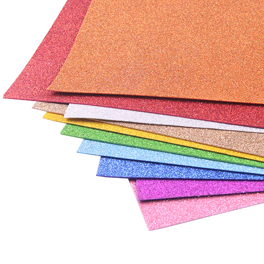 A4/A3/50x70 fábrica al por mayor Eva oro polvo esponja papel 2mm kindergarten DIY papel hecho a mano sin pegamento