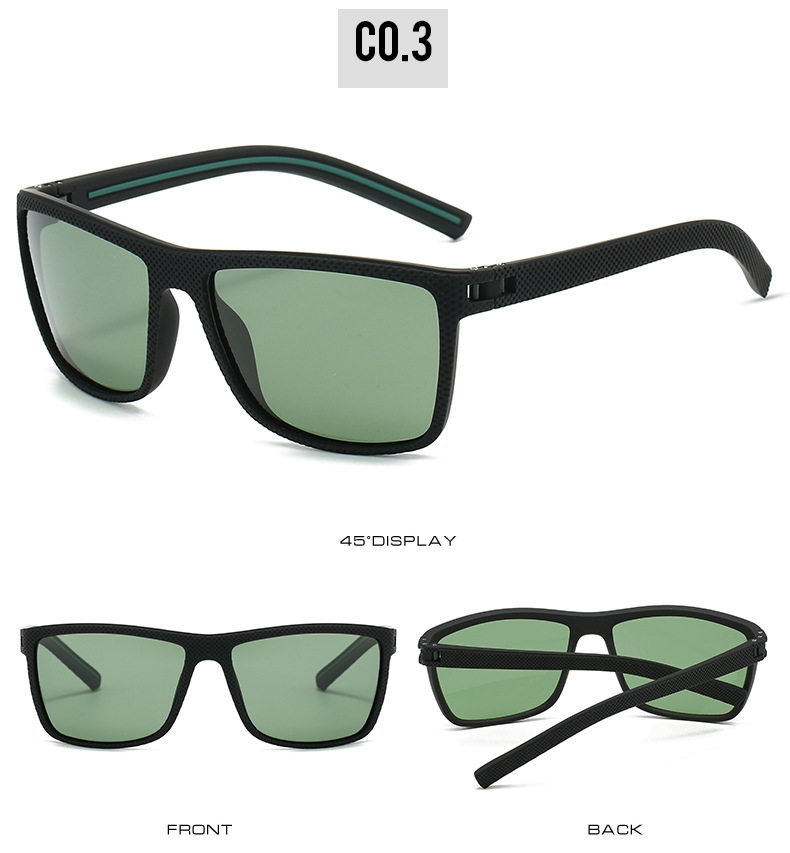 60g Weight Full Frame Glasses Structure Sunglasses Classification Tac, UV400 Protection Lens Material Square Glasses Style Outdoor Occasion Geometric Pattern All Seasons Season Unisex Gender Casual Style Grey, Black Color Casual Geometric Tac UV400 Protection Square Full Frame Men's Sunglasses 7