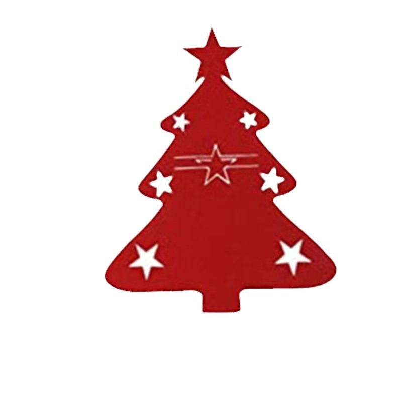 クリスマスツリー食器ナイフフォーク食器棚パーティーディナーキッチンフェルトフォークスプーン袋クリスマステーブル装飾食器袋|undefined