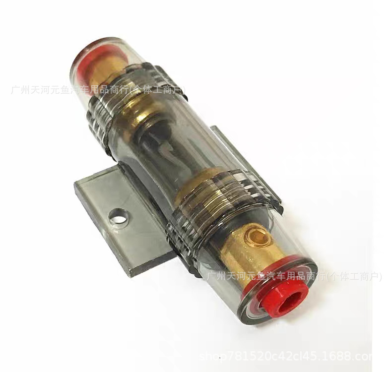 Fuse Box Pa66 Fireproof Flame-Retardant Small Fork-Type Automotive Fuse Holder Aircraft Fuse Holder Brown Color with Additional Fuse Included