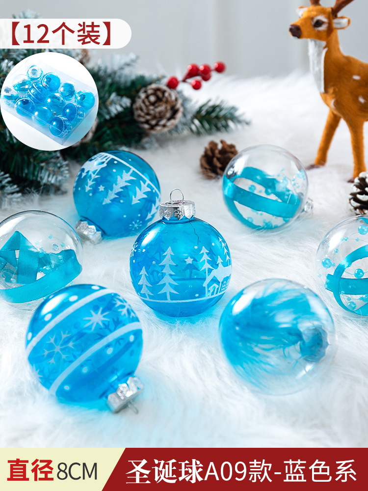 Bola pintada de Navidad Bola de perlas macaron galvanoplastia Bola brillante pintada Bola de forma especial colgante árbol de Navidad bola decorativa