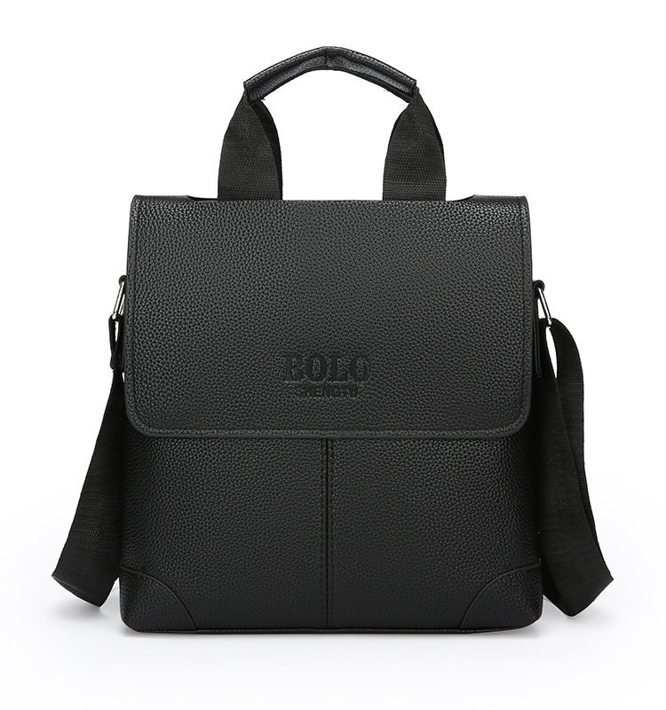 Cross-border men's single-shoulder bag, business commuting men's bag, trendy and fashionable vertical backpack, solid color student computer handbag undefined
