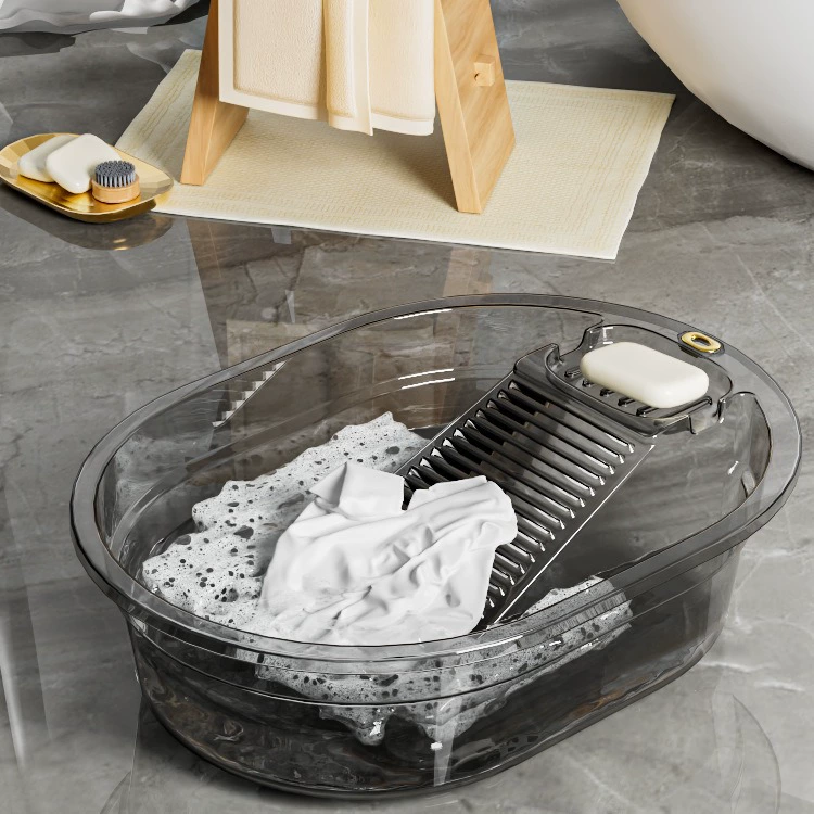 Раковина для стирки с стиральной доской все в одном тазик для домашнего использования мини-маленький пластиковый тазик для детского белья белье трусики носки таз