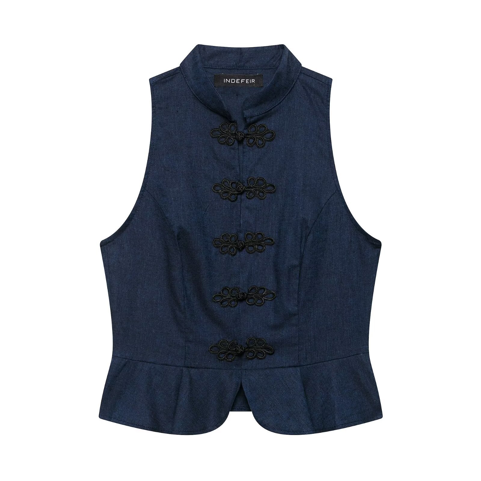 ZAZA hecho en casa estilo europeo al por mayor ropa de mujer de moda nudos de corta falda baja chaleco de mujer 7756826 image 5