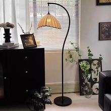 复古风落地灯客厅沙发旁氛围感中古复古风卧室书房角落立式照明