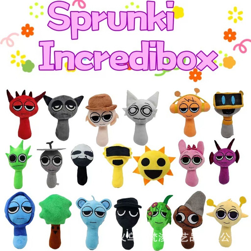 Cross-border New Sprunki Plush Rhythm Box Plush Toy Doll Doll Game Peripheral Doll