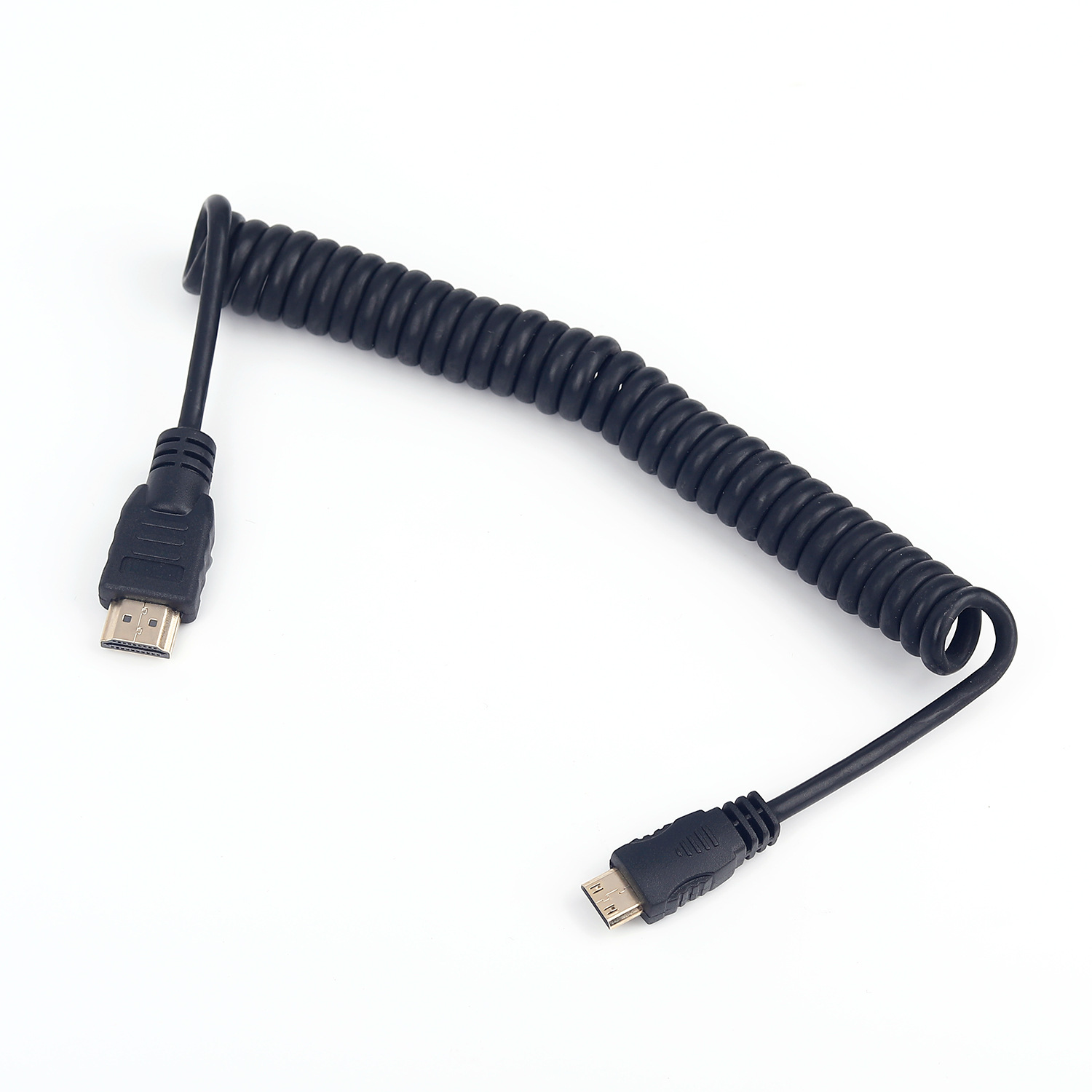 MiniHDMI转HDMI弹簧线 1-2米 OD4.5 纯铜 4K 2160P