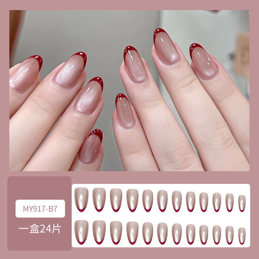 Fábrica directa de moda ojo de gato parche de uñas temperamento dulce blanquear parche de uñas falsas para dibujar la muestra puede diseñar image 7