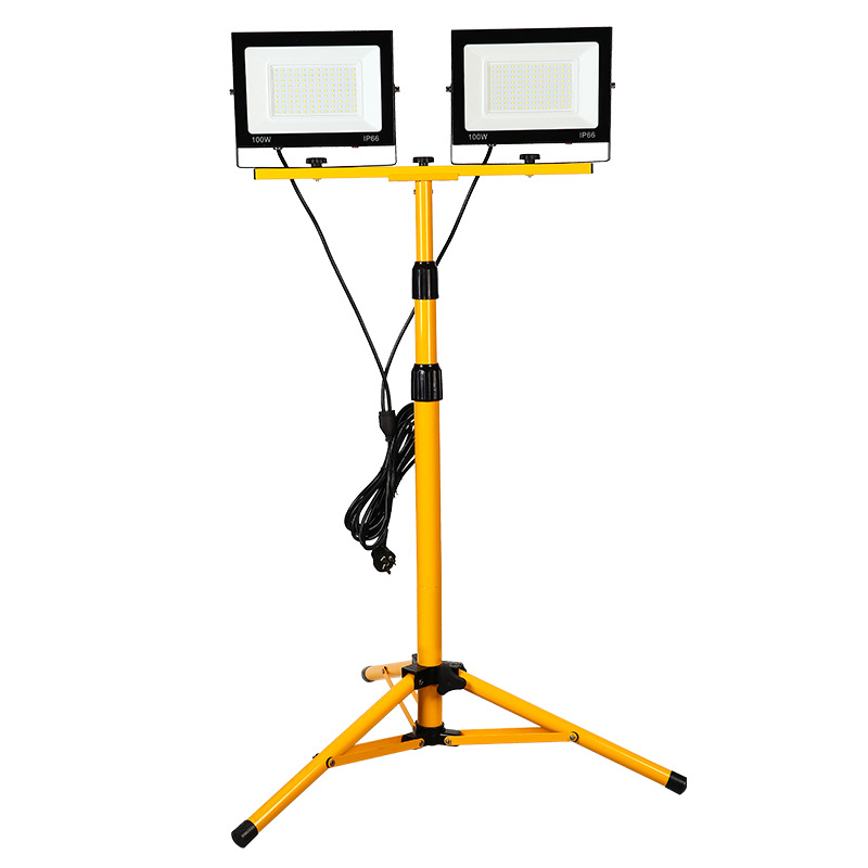 Lámpara de inundación LED lámpara de trabajo móvil soporte de luz de inundación al aire libre reparación de automóviles faro iluminación del sitio de construcción enchufe super brillante