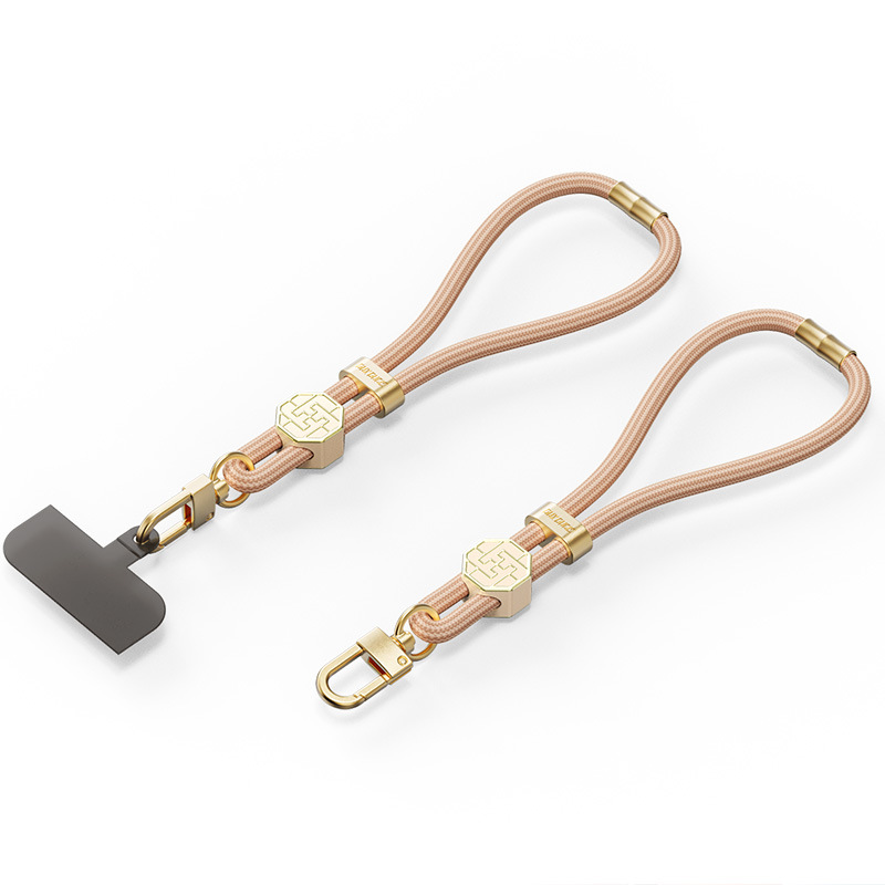 Jardín tejido de aleación de aluminio cuerdas de teléfono móvil ajustable corta correa de muñeca caja de teléfono móvil anti-perderida cuerdas al por mayor transfronterizas