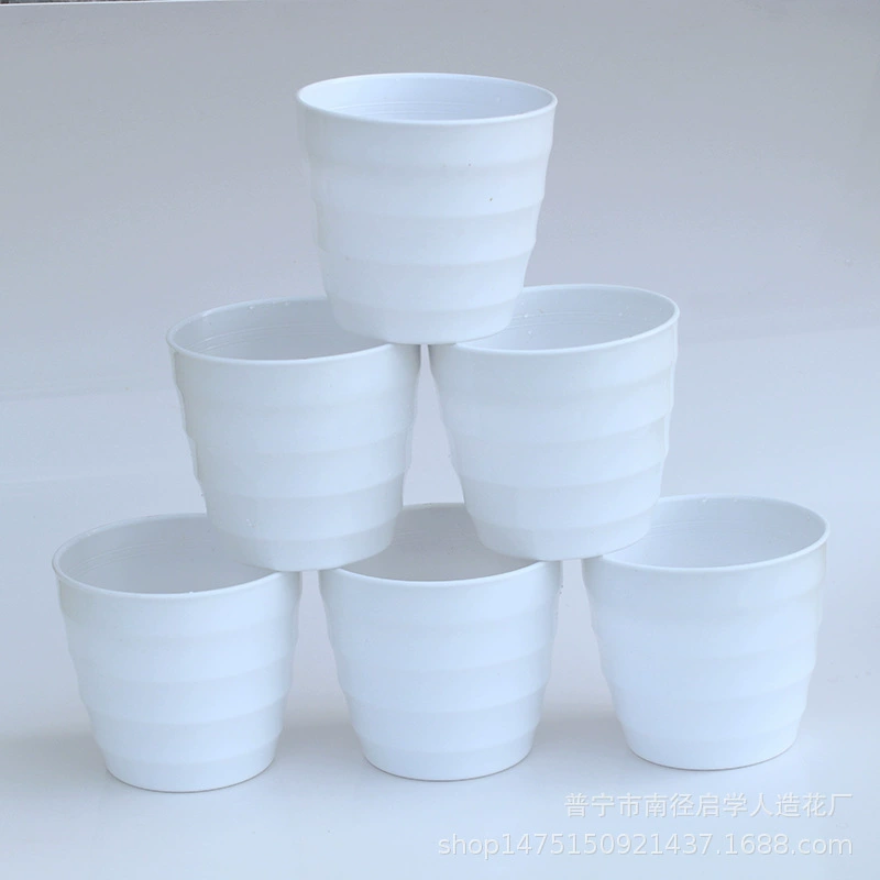 Оптовые пластиковые горшки для суккулентов для международной торговли, скандинавские цветочные горшки из смолы, пластиковые белые полипропиленовые вращающиеся многоярусные горшки