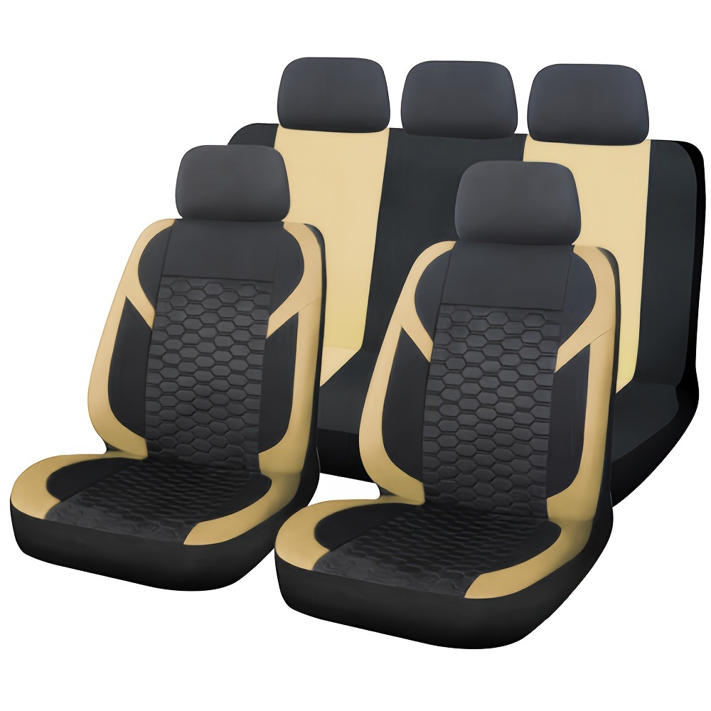 Universal – Universal seat cover Quilted Mesh Fabric - light-brown-31-x-30-x-11-cm