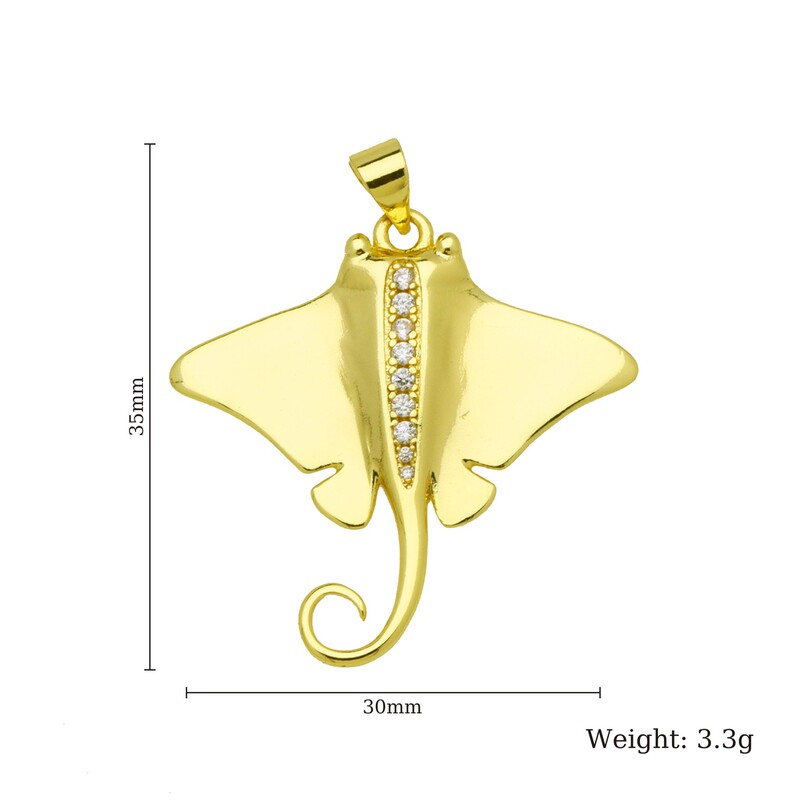 新しい海洋要素光沢のある銅メッキ 18 k ゴールドクジライカクラゲヒトデ巻貝ネックレスペンダントペンダント製品|undefined