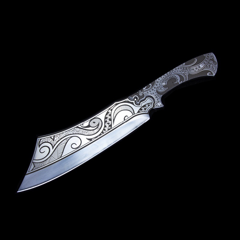 龙泉手工锻打加厚砍骨刀户外砍柴刀镰刀高锰钢商用斩骨刀劈柴刀