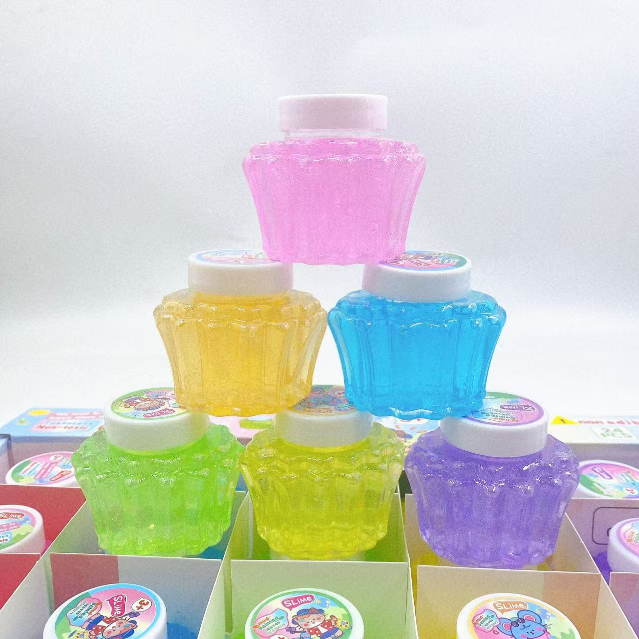 Juguetes para niños Botella pequeña de pegamento espumoso de barro de color 24 en limo Patatas fritas nacaradas de color 1 yuanes al por mayor