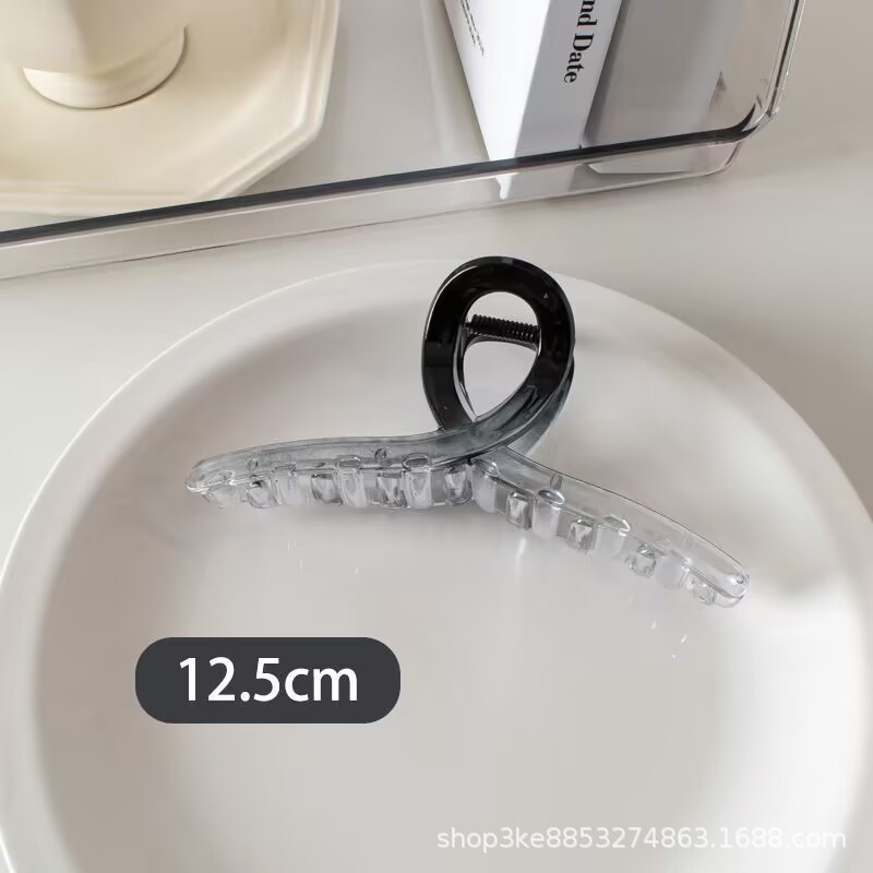 Große 13 cm hochwertige Farbverlauf Haarspange für Frauen, stilvolles quadratisches Haarzubehör für voluminöses Haar.