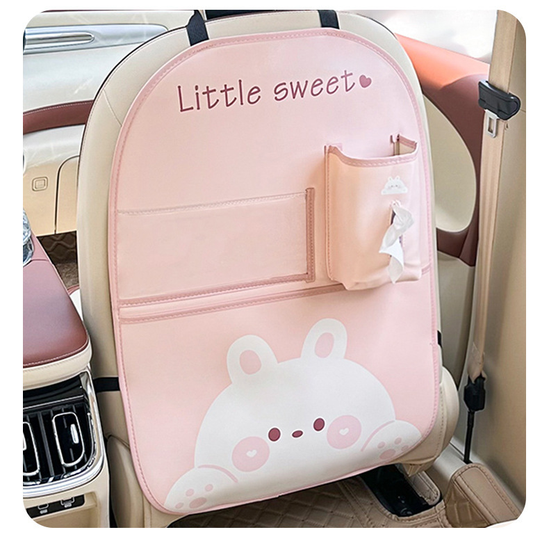 Car Anti-Kick Pad Rear Car Seat Back Storage Bag Hanging Bag Seat Back Storage Rack Anti-Wear and Anti-Dirty Pad
