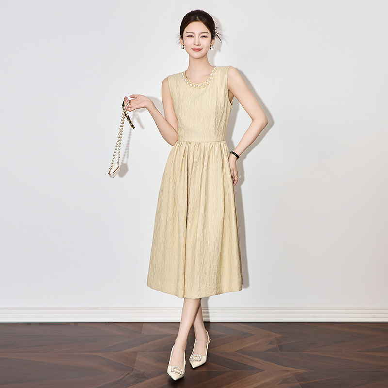Đầm suông nữ midi mùa hè kiểu mới — 2502604 - Đen chi tiết 6