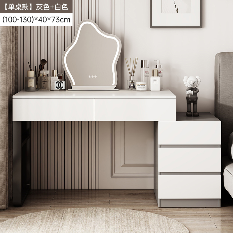 Comedor de lujo ligero dormitorio 2025 nuevo estilo moderno simple mesa de maquillaje alta sensación de almacenamiento gabinete de maquillaje integrado