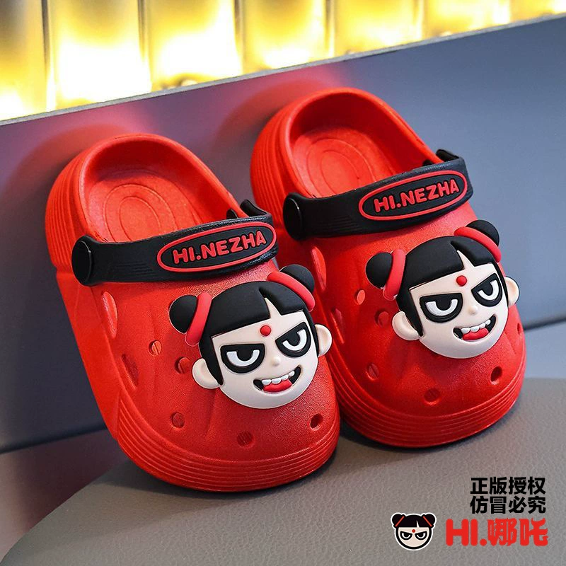 [Аутентичная авторизация Nezha] Детская обувь Nezha в виде крокодилов, летняя верхняя одежда, тапочки для детского сада, сандалии, дышащая мягкая подошва