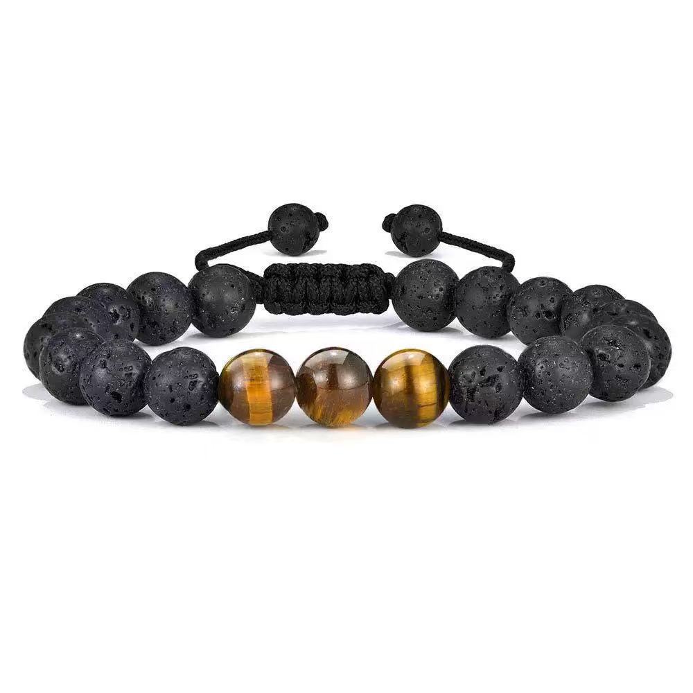 Volcanic stone+tiger eye