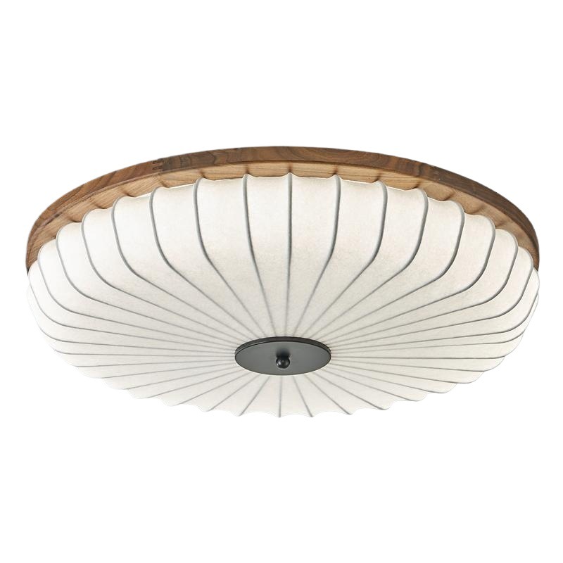 Nueva lámpara de dormitorio de nogal negro, tapa de seda de imitación, nueva habitación de libro de dormitorio principal retro chino, lámpara de techo led