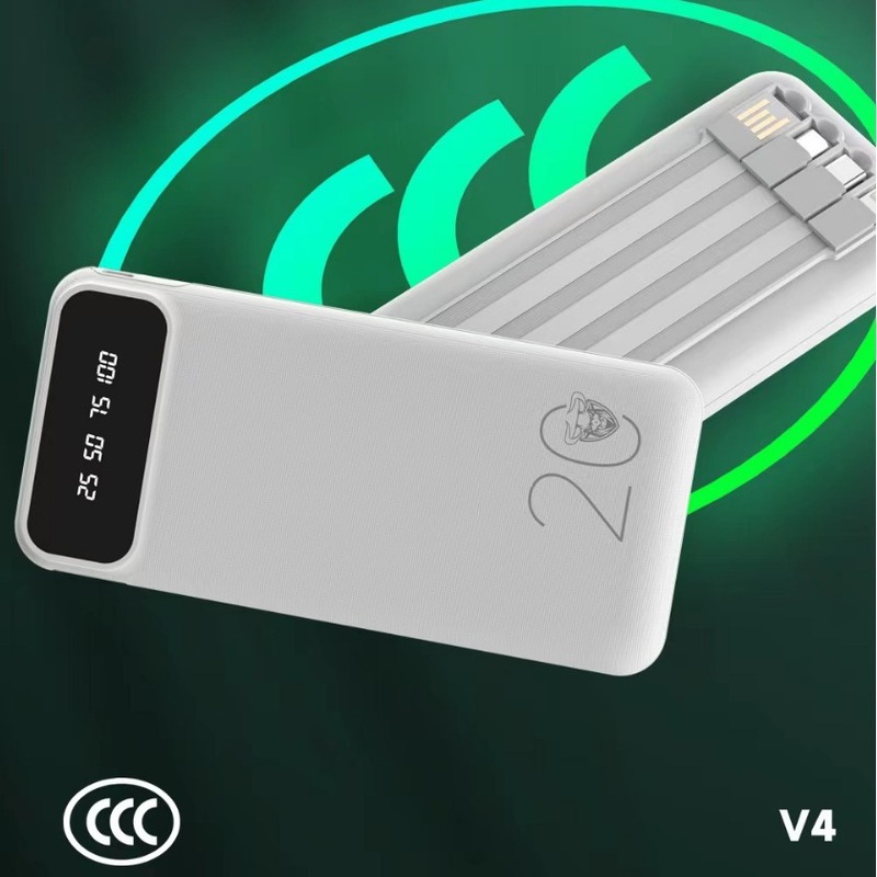 巨力牛v 4充電宝足2万ミリアンペア自動帯線デジタル表示3c認証大容量多機能モバイル電源|undefined