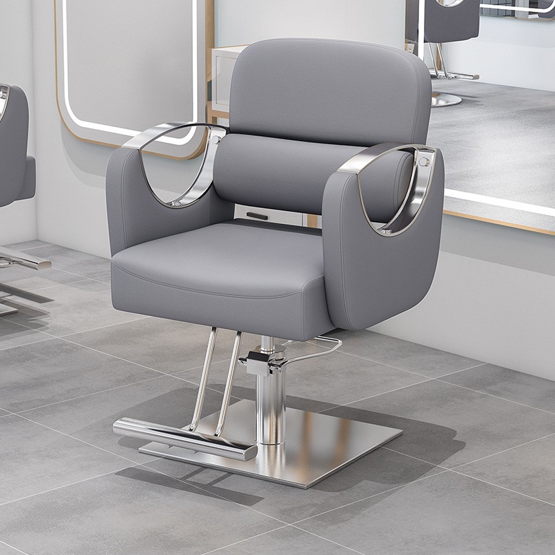 silla de peluquería silla de peluquería silla de salón de peluquería especial barandilla de acero inoxidable elevación silla de salón de peluquería giratoria