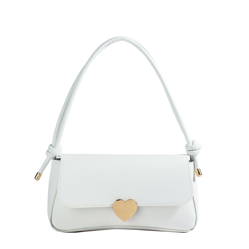 Bolsos de mujer simples mujeres 2024 otoño nuevo bolso casual de color sólido textura amorosa bolsa de hombro elegante