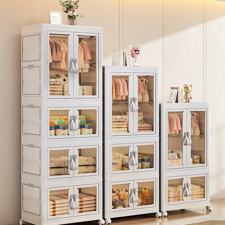 Children's storage system for bedroom, storage box, plastic folding toy