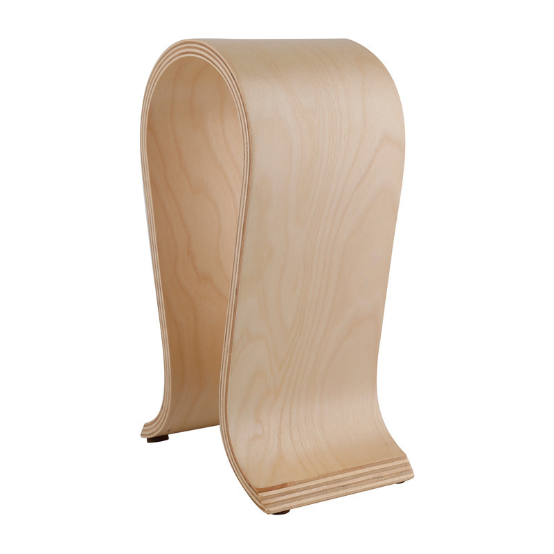 Soporte para auriculares Bluetooth Guangdong auriculares en forma de U soporte de exhibición de suspensión de radio de nogal