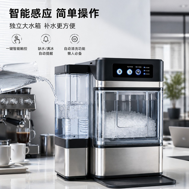 Ice maker, suitable for home and commercial use, medium-sized, 17KG capacity, for making ice cubes, ideal for dormitories and offices, automatic ice-making machine Ice maker, suitable for home and commercial use, medium-sized, 17KG capacity, for making ice cubes, ideal for dormitories and offices, automatic ice-making machine
