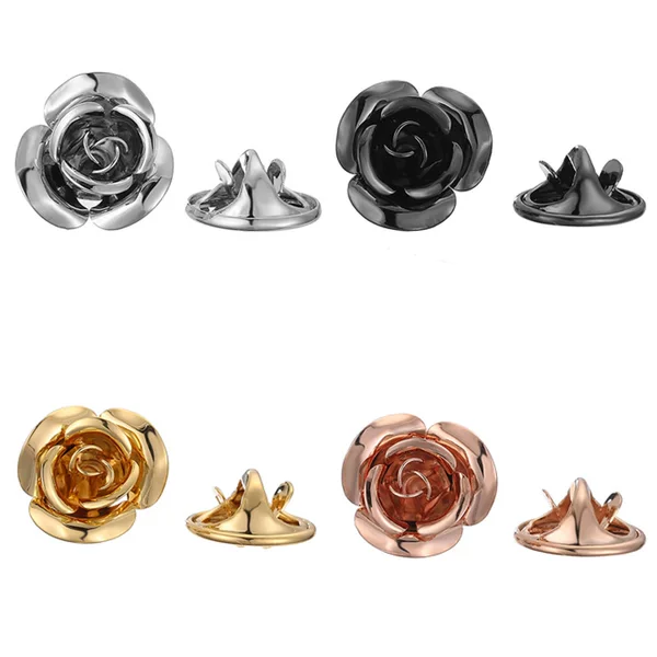 Romantic Rose Brooch for Men and Women, Collar Pin, Fashionable Suit, 4-Color Corsage, Suit Badge, High-End Lapel Pin, Trendy