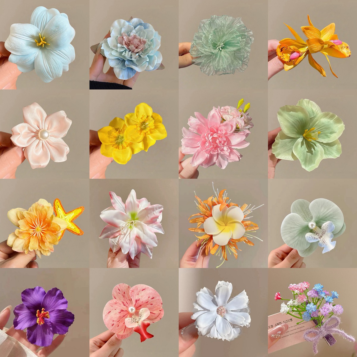 Flower Hairpin Side Clip Super Fairy Side Hairpin for Women 2026 New High-End Artificial Flower Hair Accessory Seaside Hair Ornament