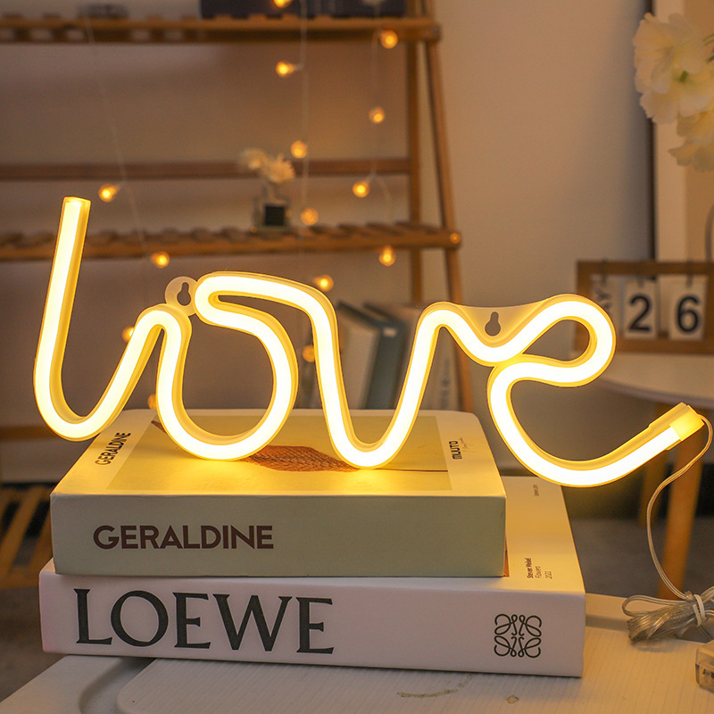 LED neon light LOVE styling light party creative birthday holiday layout Valentine's Day bedroom decoration neon light 6