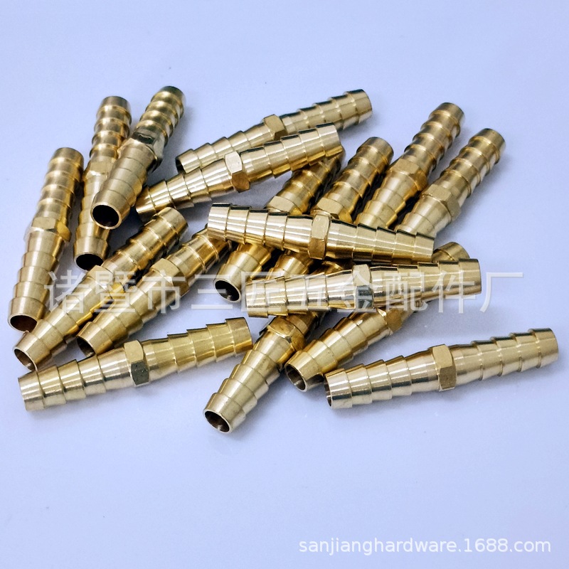 加厚加长直通软管宝塔接头 1/4 5/16 3/8 1/2 5/8 3/4 皮管接头