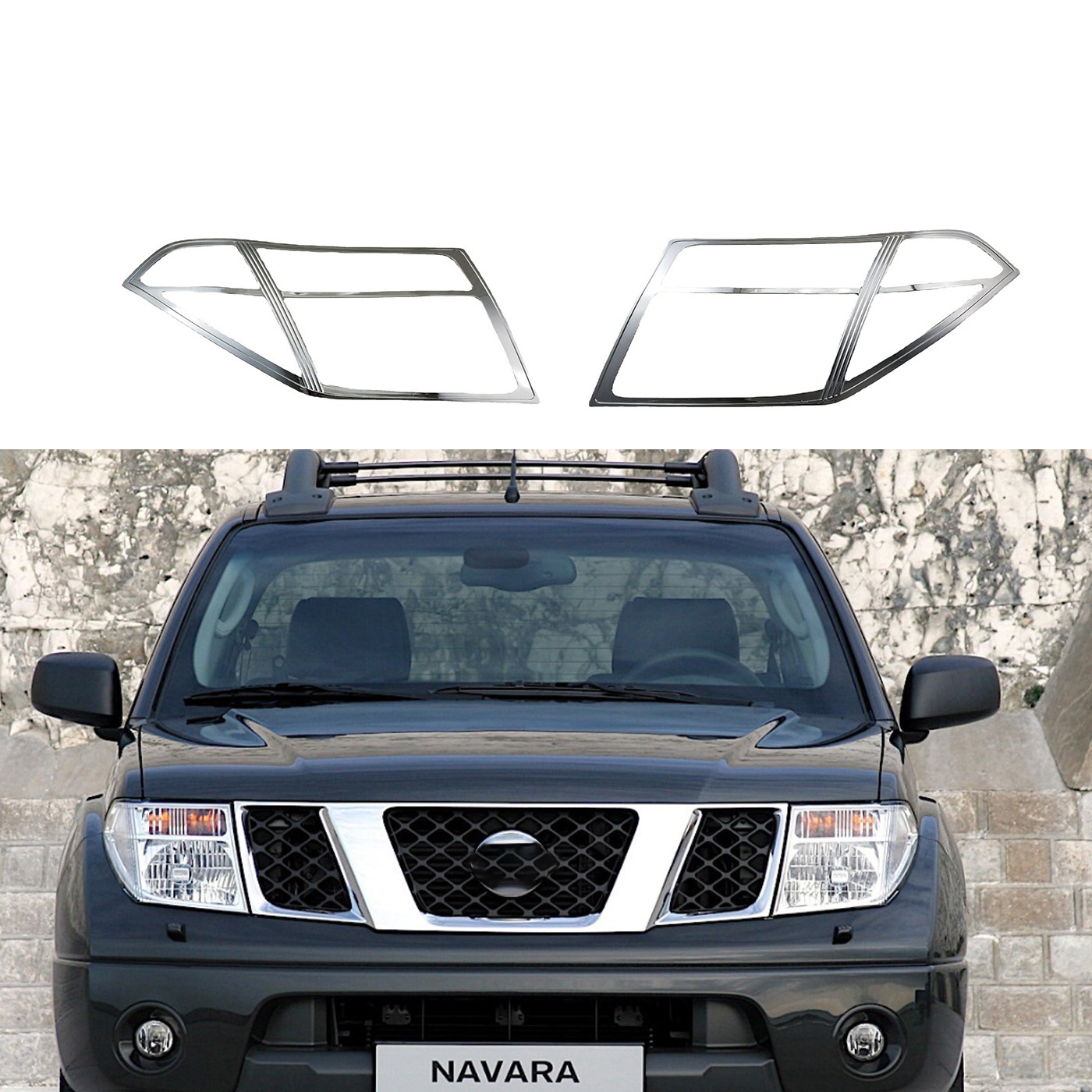 2007-2013 NAVARA D40 pantalla frontal pantalla grande galvanoplastia parche de modificación de pantalla decorativa image 3