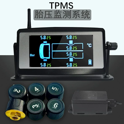 Tire pressure monitoring system, fire truck bus truck tire