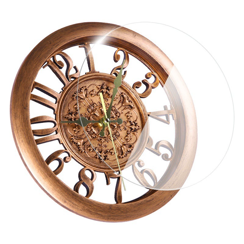 Европейские ретро настенные часы Домашние круглые часы 11-дюймовые часы для гостиной креативные настенные часы кварцевые часы оптом на заказ