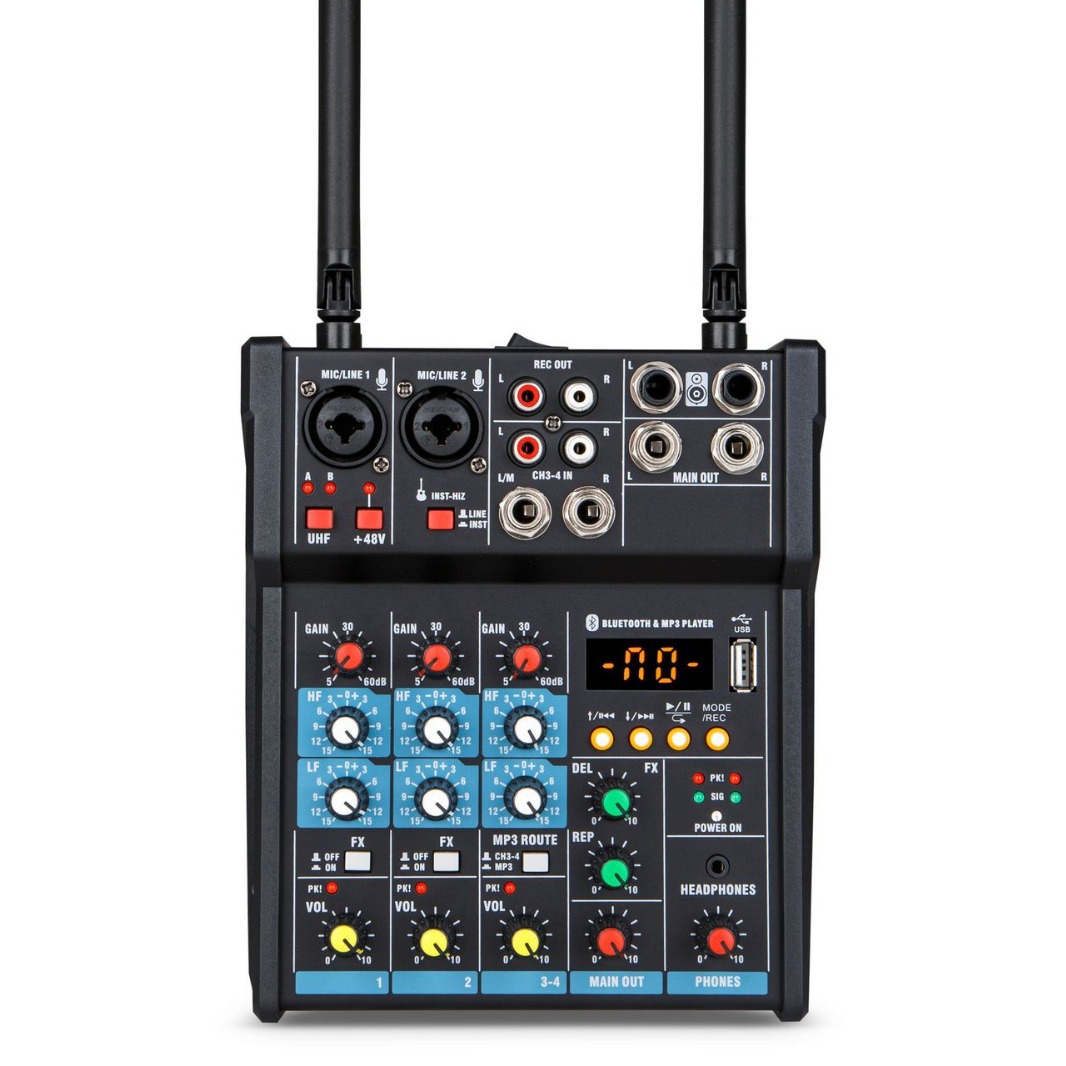 소형 전력 증폭기 믹서 마이크 통합 기계 블루투스 잔향 이퀄라이저 무대 KTV 홈 회의실