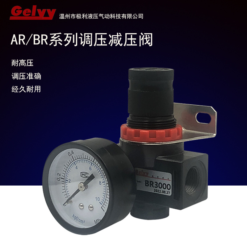 气压调节阀压力调气阀AR2000/BR2000/3000/4000带表安装支架内螺