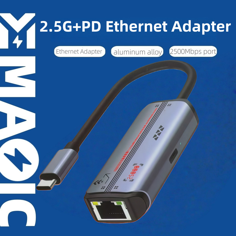 Usb-C to Ethernet Adapter, Support Pd 90W Charging, Plug and Play, Support 2.5g