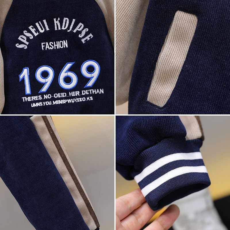 6380 Traje deportivo de otoño para niños 2025 nuevo estilo fresco y guapo ropa casual de otoño para bebés de dos piezas primavera y otoño para niños