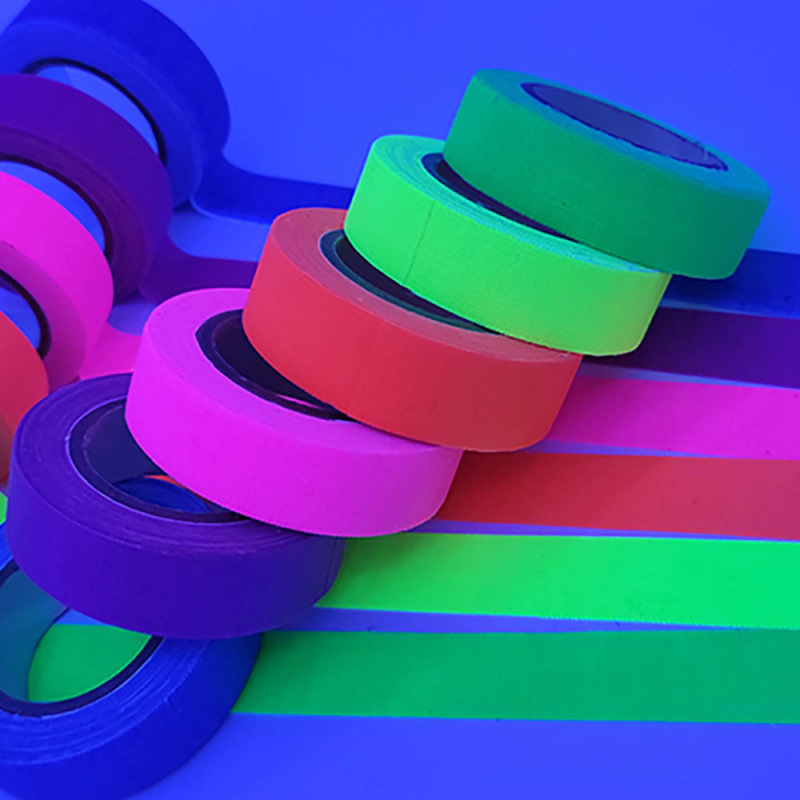 5 Roll UV Blacklight Reactive Tape Fluorescent Cloth Tape