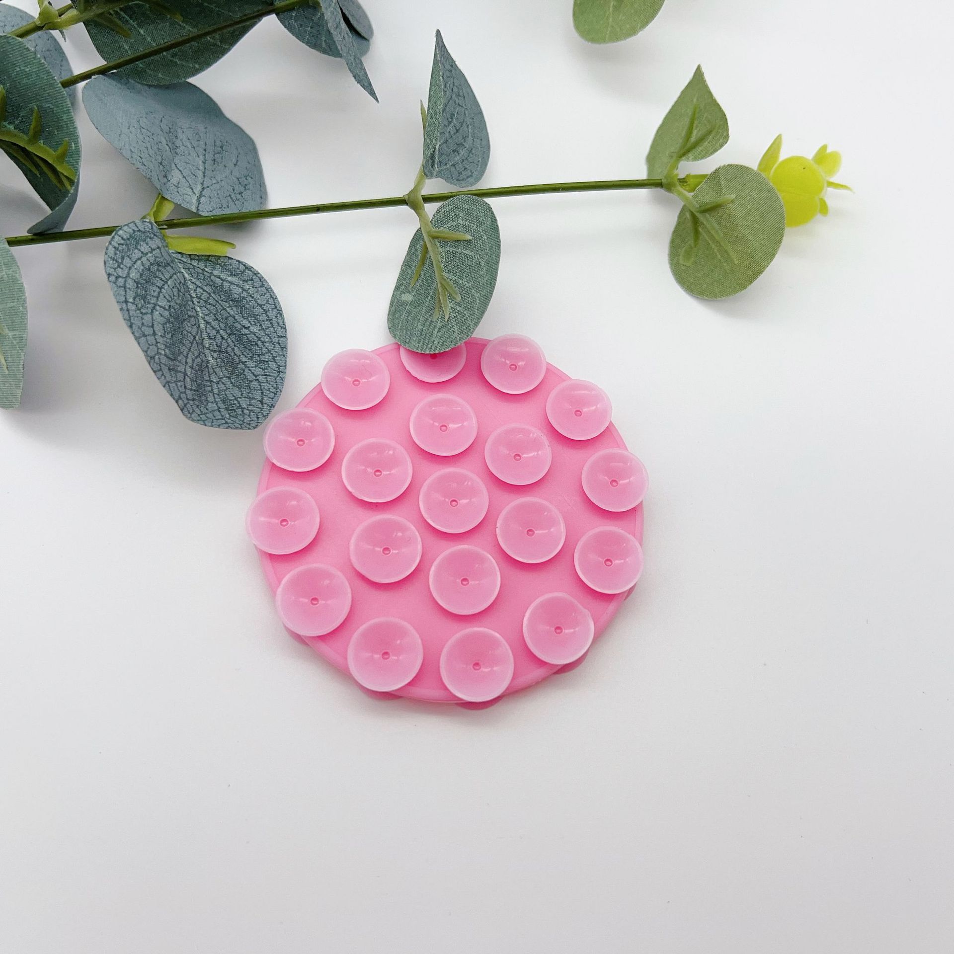 19개의 둥근 양면 흡입 컵*12g*핑크