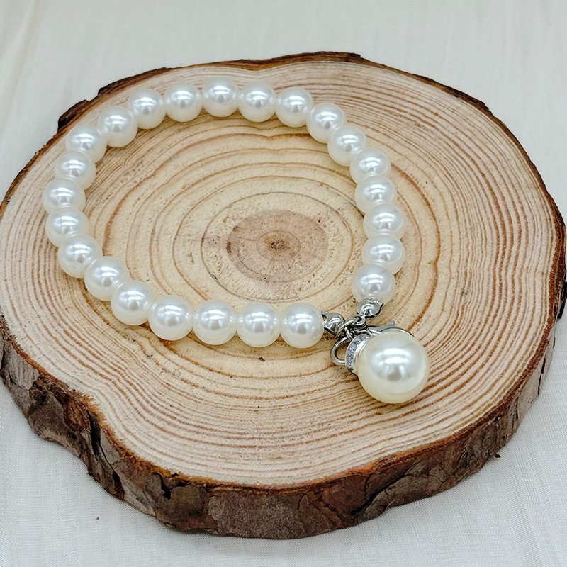 8mm仿珍珠手机链diy材料手工小短包玩偶公仔珍珠包钥匙扣配件挂件